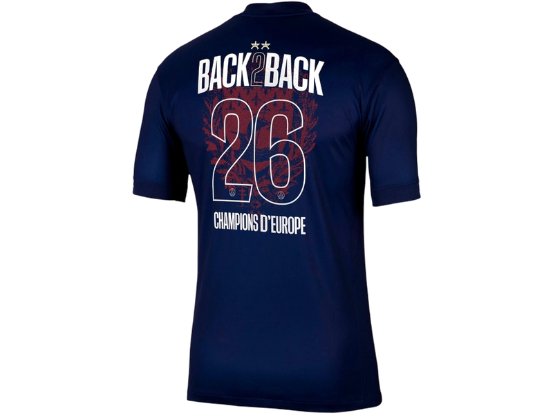 Nike PSG 2025/26 Home Stadium Jersey (Champions of Europe 2026 Print) Navy