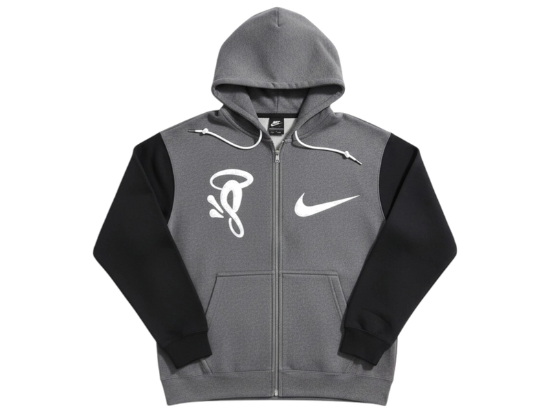 Nike x Syna Solo Swoosh Fleece Full-Zip Hoodie Grey