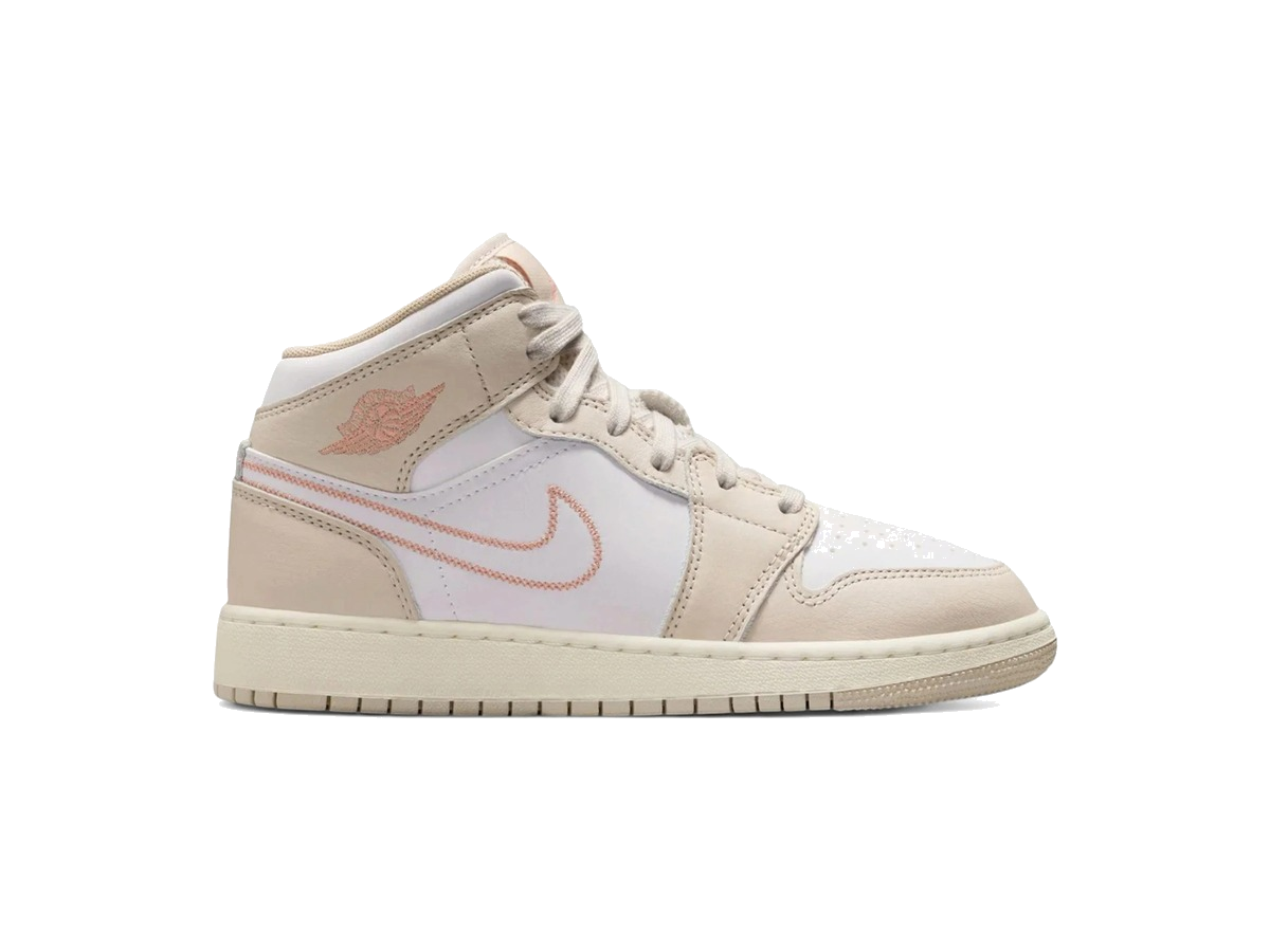 Jordan 1 Mid SE Sand Drift White Madder Root (GS)