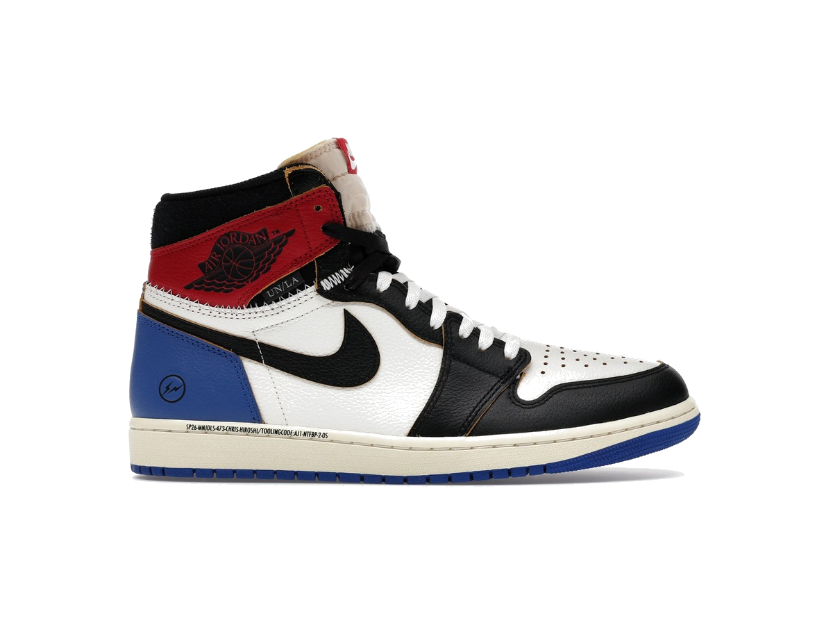 Jordan 1 Retro High OG SP Fragment x Union LA Varsity Red Sport Royal