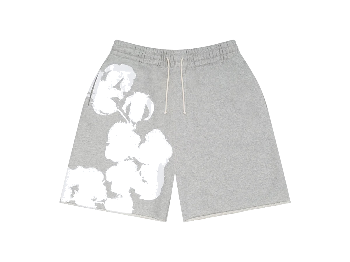 Denim Tears Big Cotton Wreath Sweat Shorts Grey