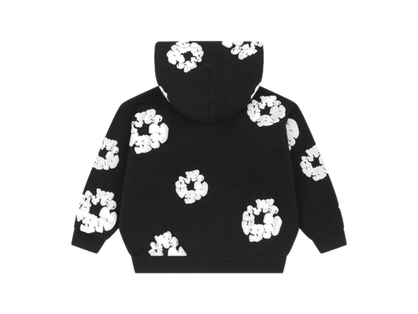 Denim Tears Kids Cotton Wreath Zip Hoodie Black