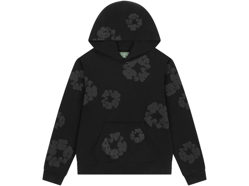 Denim Tears Mono Wreath Hoodie Black