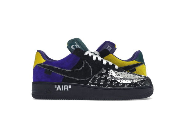 Louis Vuitton Nike Air Force 1 Low By Virgil Abloh Black Metallic Silver