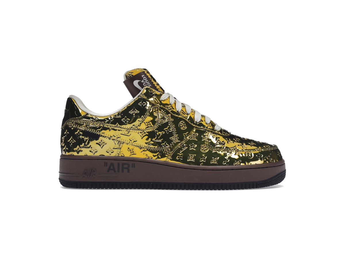 Louis Vuitton Nike Air Force 1 Low By Virgil Abloh Metallic Gold