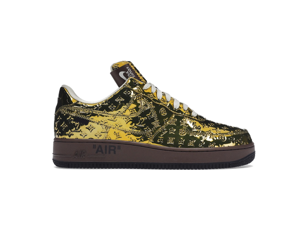 Louis Vuitton Nike Air Force 1 Low By Virgil Abloh Metallic Gold