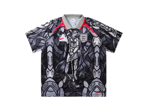 Palace x Nike England Dri-FIT Football Jersey Pewter Grey/Bright Crimson