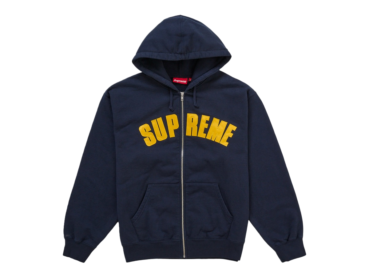 Supreme Larry Clark Zip Up Hooded Sweatshirt Navy