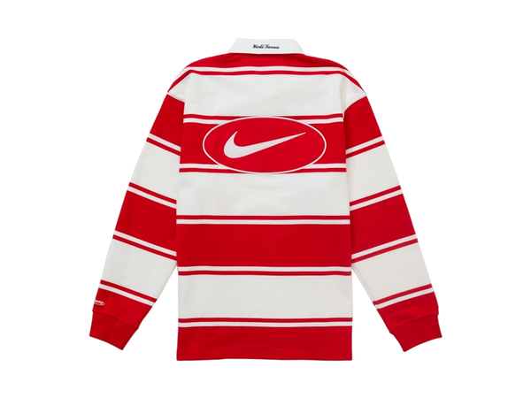 Supreme Nike Stripe Rugby Red