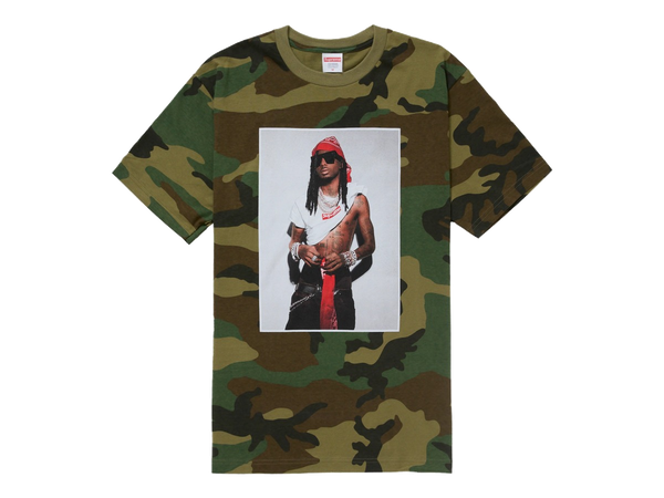 Supreme Playboi Carti Tee Woodland Camo