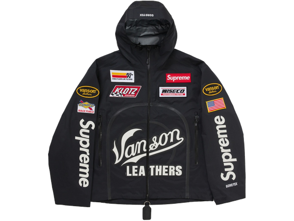 Supreme Vanson Leathers GORE-TEX Shell Jacket Black