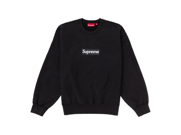 Supreme Washed Box Logo Crewneck Black