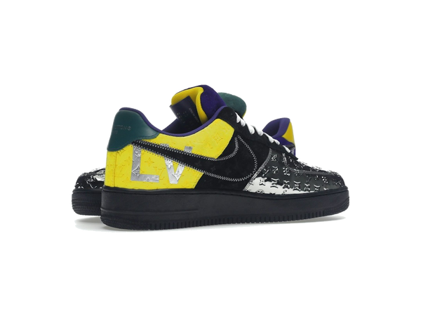 Louis Vuitton Nike Air Force 1 Low By Virgil Abloh Black Metallic Silver
