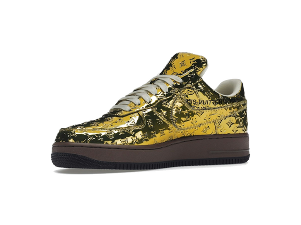 Louis Vuitton Nike Air Force 1 Low By Virgil Abloh Metallic Gold