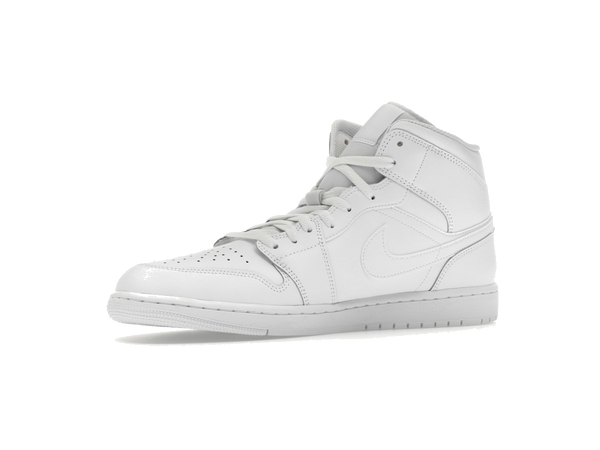 Jordan 1 Mid Triple White